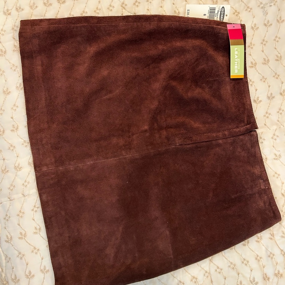 Old Navy Women's Coffee Brown Suede Mini Skirt